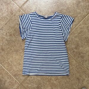 J. Crew Kids Blue and White Striped Tee